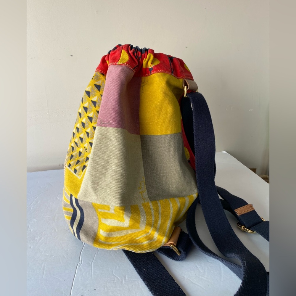 Rare Tory Burch Patchwork Canvas Drawstring Backp… - image 8